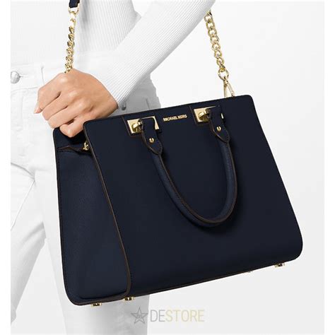 michael michael kors quinn large satchel black|Michael Kors Large Quinn Black Leather Satchel .